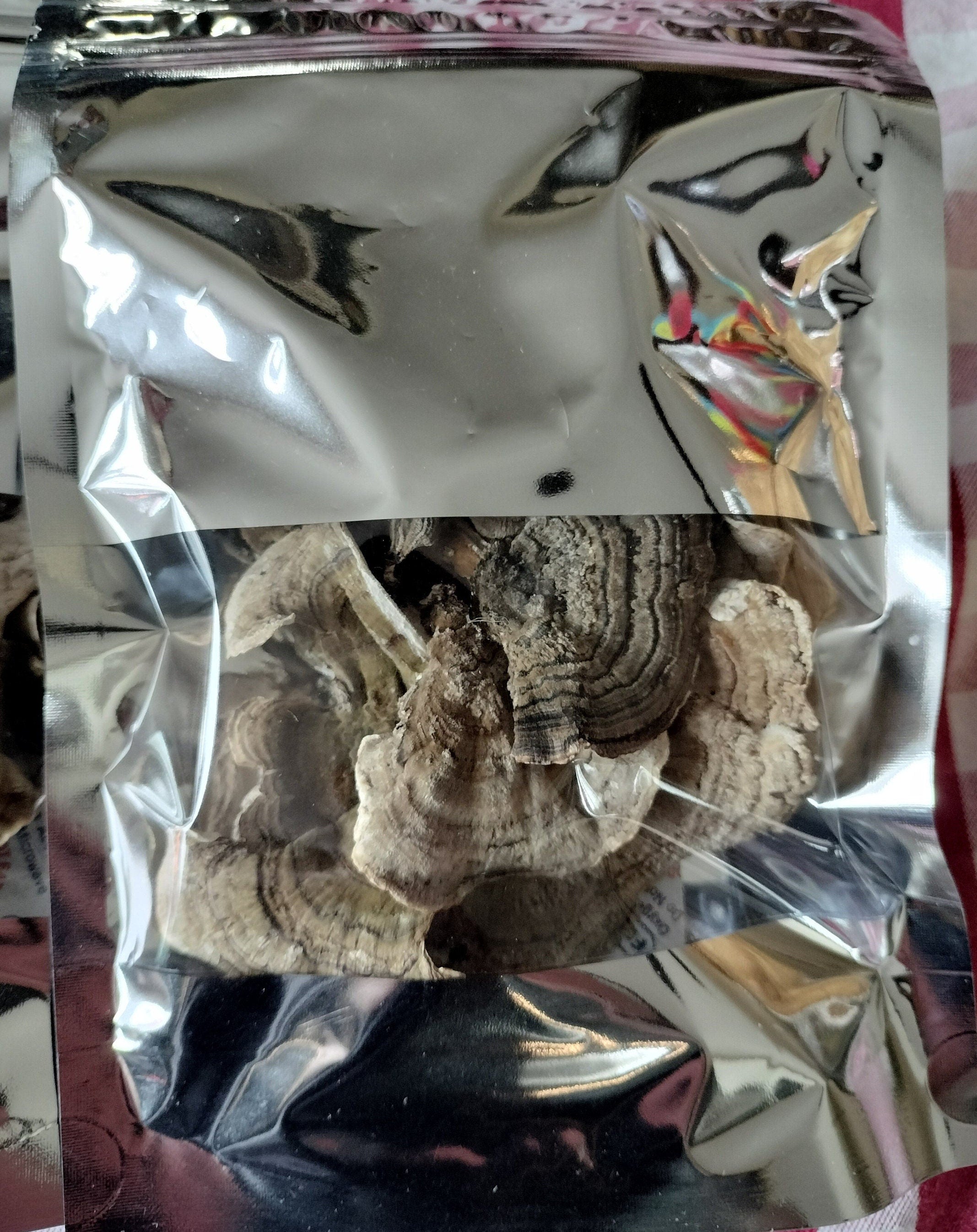 Coridus versicolor Turkey tail mushroom dehydrated half oz , gut health, coffee replacement, tea, healthy, beautiful mushroom, turkey tail,